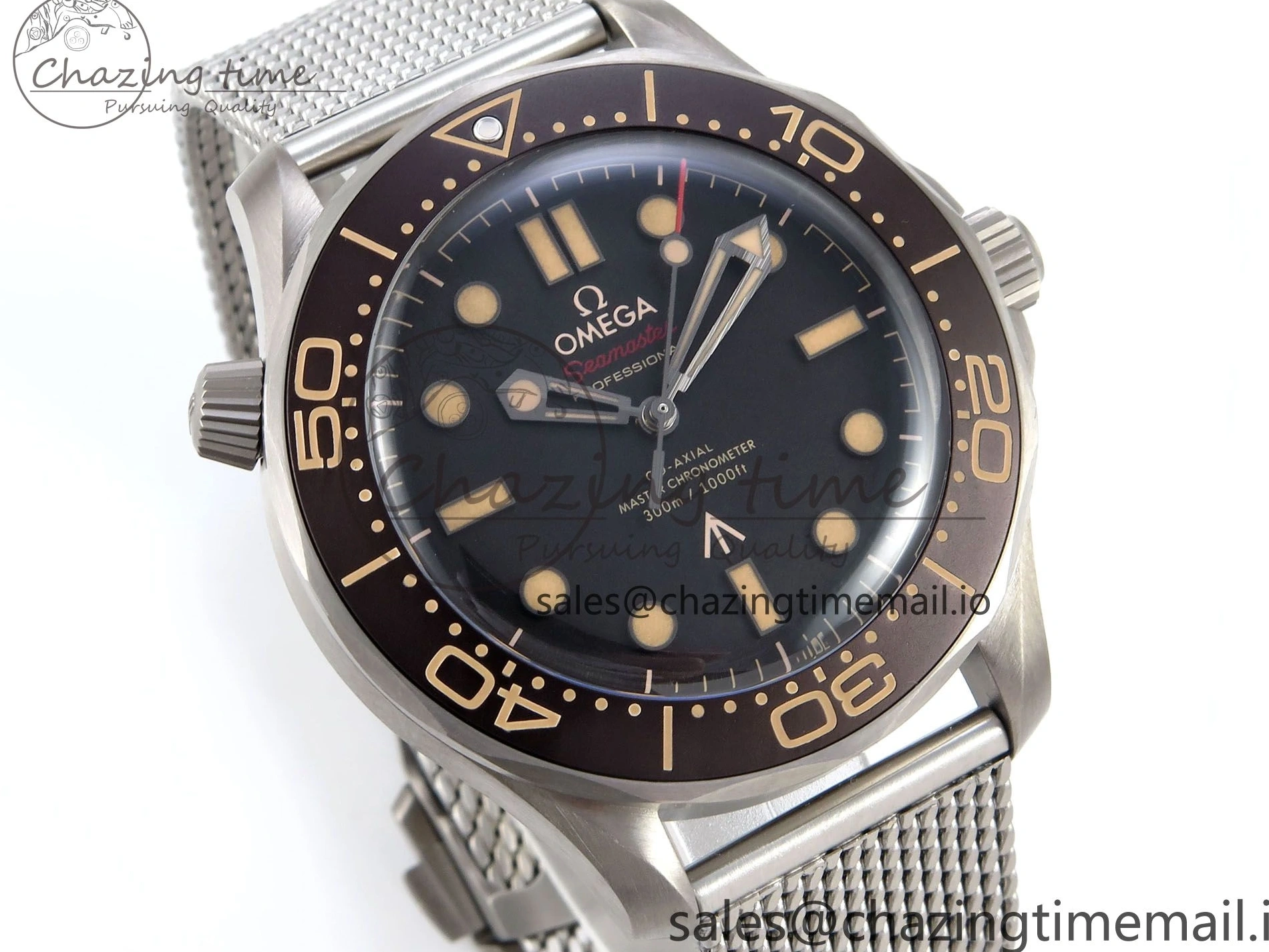 0423 Original Seamaster 300 “No Time to Die” Limited Edition VSF 1:1 Best Edition on SS Mesh Bracelet A8806(Free Nato) V 7679